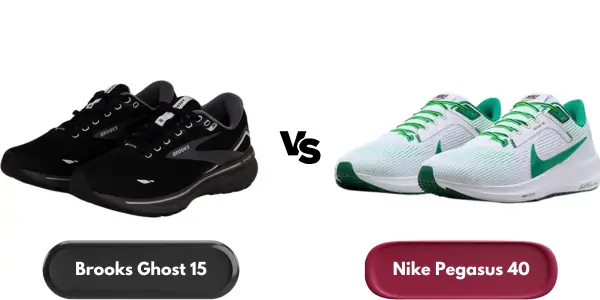 Nike Pegasus 40 vs Brooks Ghost 15